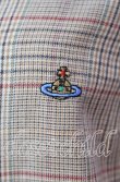 画像2: ヴィヴィアンウエストウッド 中古 / カラーオーブ刺繍タータンチェックシャツ  I ブラウン  O-25-11-16-030-bl-YM-OS (2)