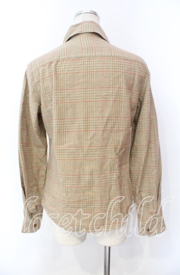 画像4: ヴィヴィアンウエストウッド 中古 / カラーオーブ刺繍タータンチェックシャツ  I ブラウン  O-25-11-16-030-bl-YM-OS (4)