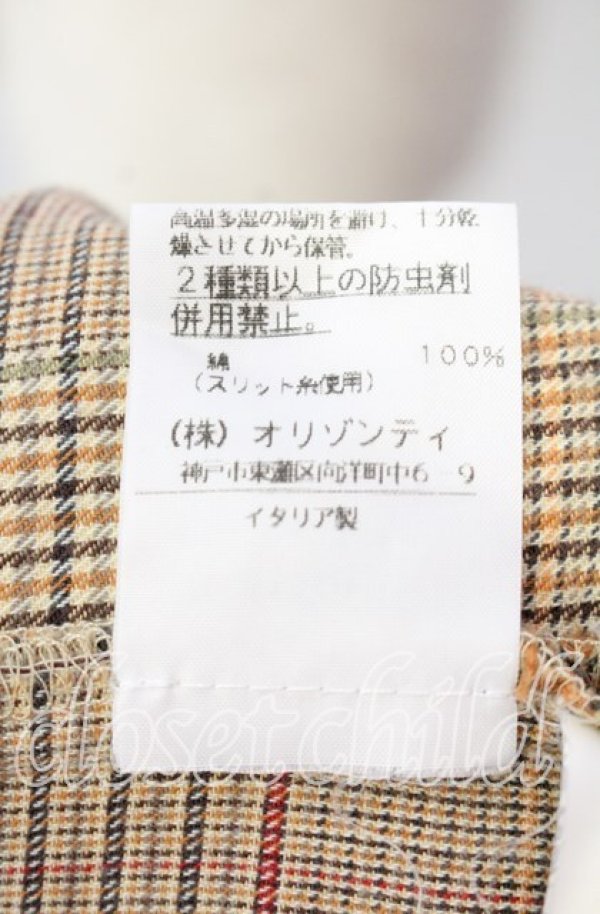 画像6: ヴィヴィアンウエストウッド 中古 / カラーオーブ刺繍タータンチェックシャツ  I ブラウン  O-25-11-16-030-bl-YM-OS (6)