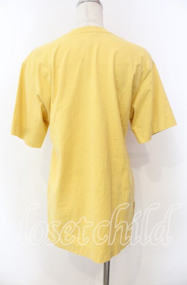 画像4: ヴィヴィアンウエストウッド 中古 / オーガニック天竺ラフステッチオーブ刺繍ボーイズTシャツ 01 イエロー  O-25-11-16-031-ts-YM-OS (4)