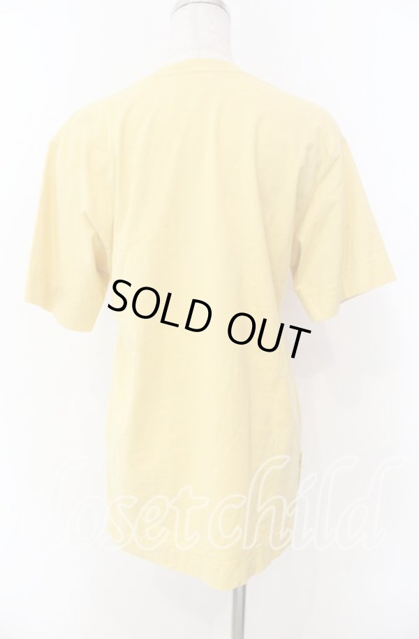 画像4: ヴィヴィアンウエストウッド 中古 / オーガニック天竺ラフステッチオーブ刺繍ボーイズTシャツ 01 イエロー  O-25-11-16-031-ts-YM-ZH (4)