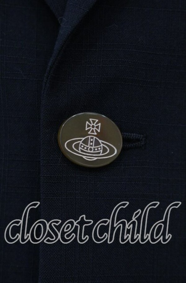 画像2: ヴィヴィアンウエストウッド MAN 中古 / シャドーチェック2Bスーツ 46 ブラック  O-25-11-16-001-su-YM-OS (2)