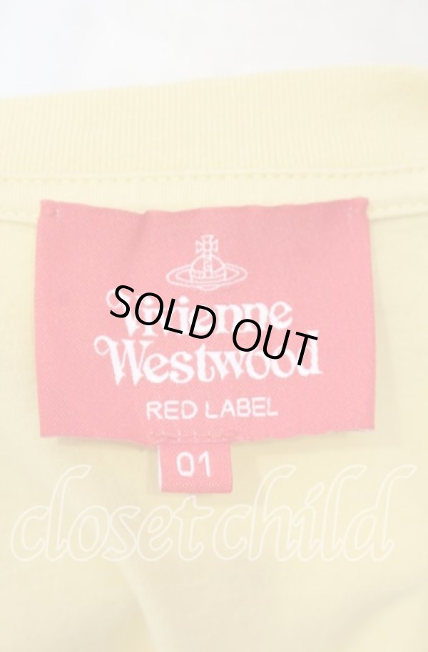 画像5: ヴィヴィアンウエストウッド 中古 / オーガニック天竺ラフステッチオーブ刺繍ボーイズTシャツ 01 イエロー  O-25-11-16-031-ts-YM-ZH (5)