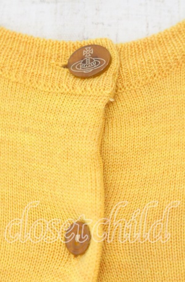 画像2: ヴィヴィアンウエストウッド 中古 / カラーオーブ刺繍カーディガン XS イエロー  O-25-11-16-032-to-YM-OS (2)