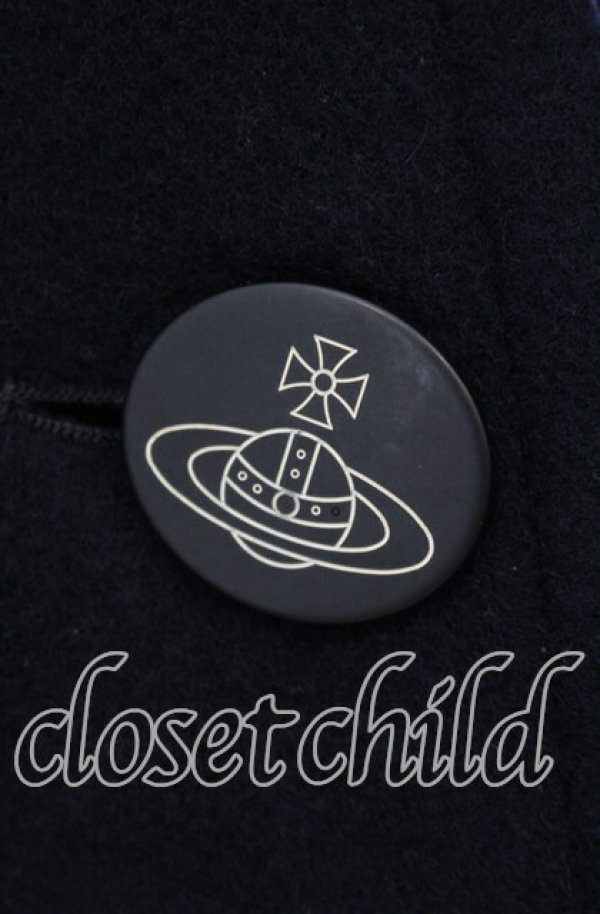 画像2: ヴィヴィアンウエストウッド 中古 / インペリアルモッサコート 02 ネイビー  O-25-11-16-004-co-IG-OS (2)