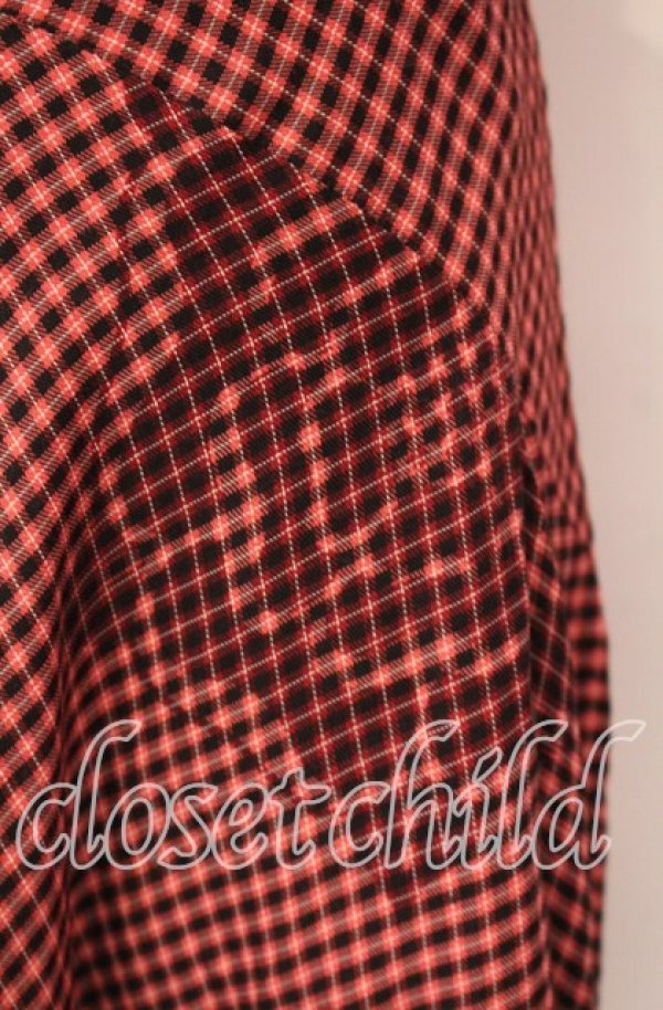 画像2: ヴィヴィアンウエストウッド 中古 / チューダーローズチェックスカート 40 オレンジ  O-25-11-16-034-sk-YM-OS (2)