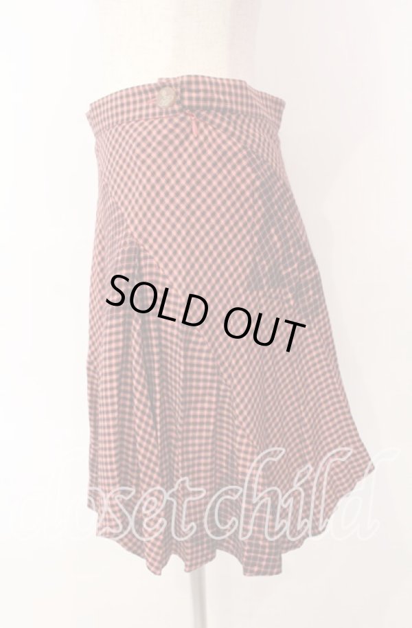 画像3: ヴィヴィアンウエストウッド 中古 / チューダーローズチェックスカート 40 オレンジ  O-25-11-16-034-sk-YM-ZH (3)