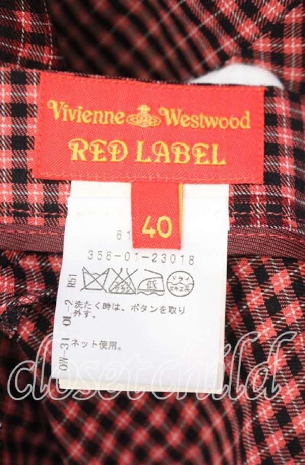 画像5: ヴィヴィアンウエストウッド 中古 / チューダーローズチェックスカート 40 オレンジ  O-25-11-16-034-sk-YM-OS (5)