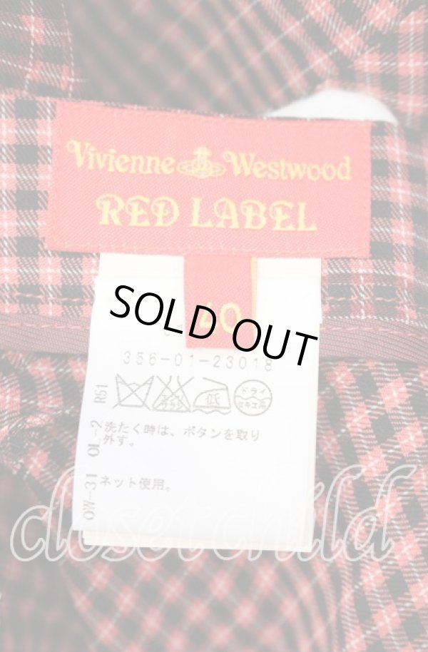 画像5: ヴィヴィアンウエストウッド 中古 / チューダーローズチェックスカート 40 オレンジ  O-25-11-16-034-sk-YM-ZH (5)