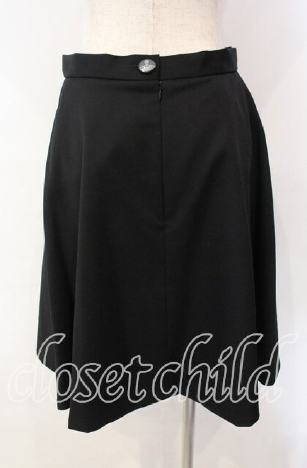 画像3: ヴィヴィアンウエストウッド 中古 / ウールサイドタックスカート 2 ブラック  O-25-11-16-035-sk-YM-OS (3)