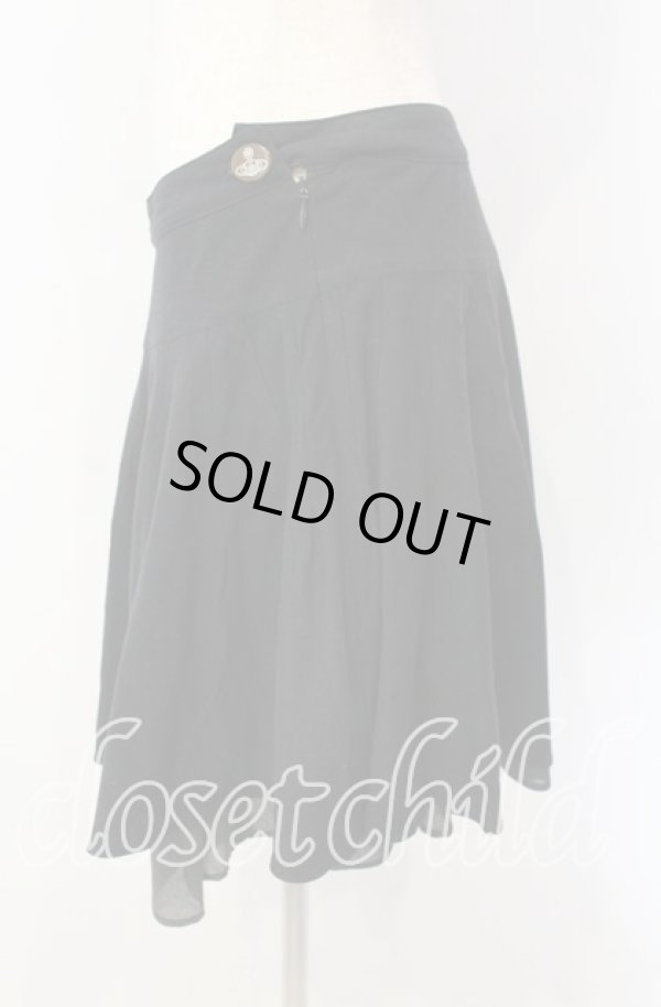 画像2: ヴィヴィアンウエストウッド 中古 / コットンリネンレイヤードスカート 2 ブラック  O-25-11-16-036-sk-YM-OS (2)