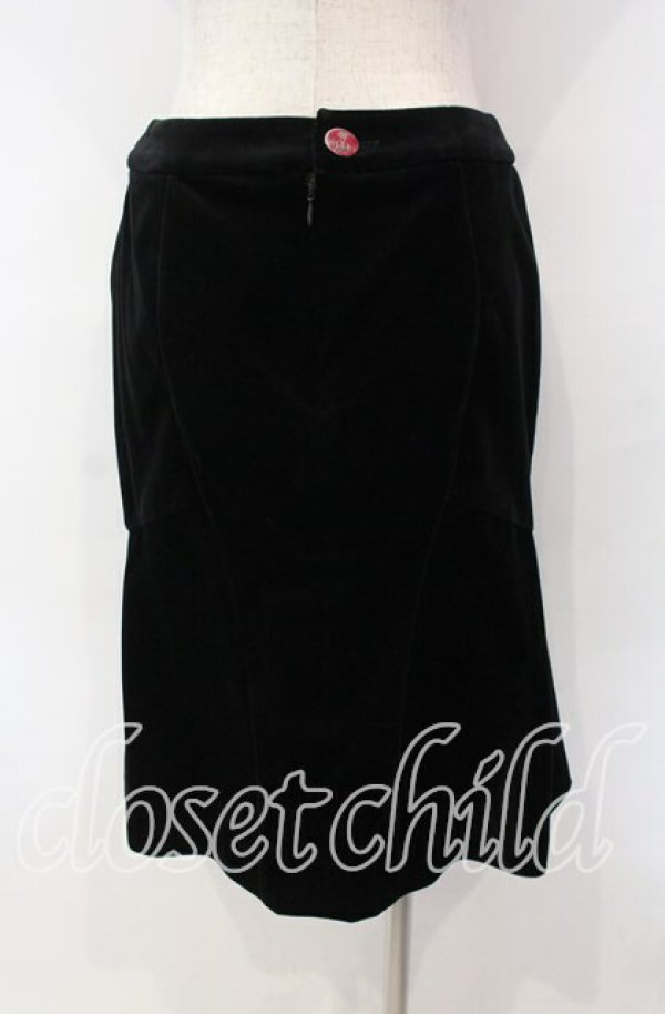 画像3: ヴィヴィアンウエストウッド 中古 / 別珍フレアスカート 2 ブラック  O-25-11-16-038-sk-YM-OS (3)