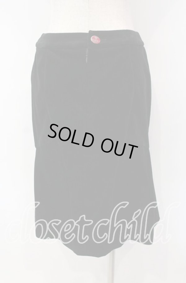 画像3: ヴィヴィアンウエストウッド 中古 / 別珍フレアスカート 2 ブラック  O-25-11-16-038-sk-YM-ZH (3)