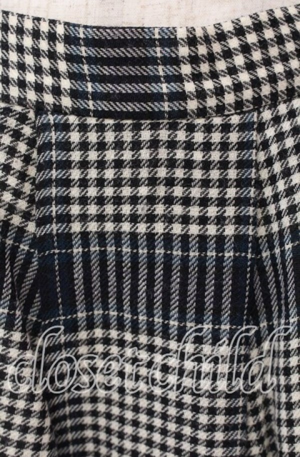 画像2: ヴィヴィアンウエストウッド 中古 / ウールタックチェックスカート 2 グリーンｘブラックｘアイボリー  O-25-11-16-039-sk-YM-OS (2)