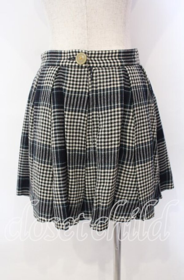 画像4: ヴィヴィアンウエストウッド 中古 / ウールタックチェックスカート 2 グリーンｘブラックｘアイボリー  O-25-11-16-039-sk-YM-OS (4)