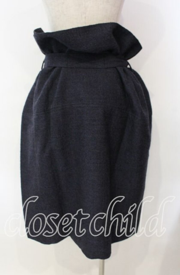 画像4: ANGLOMANIA 中古 / ラップニットスカート 38 ネイビー  O-25-11-16-041-sk-YM-OS (4)