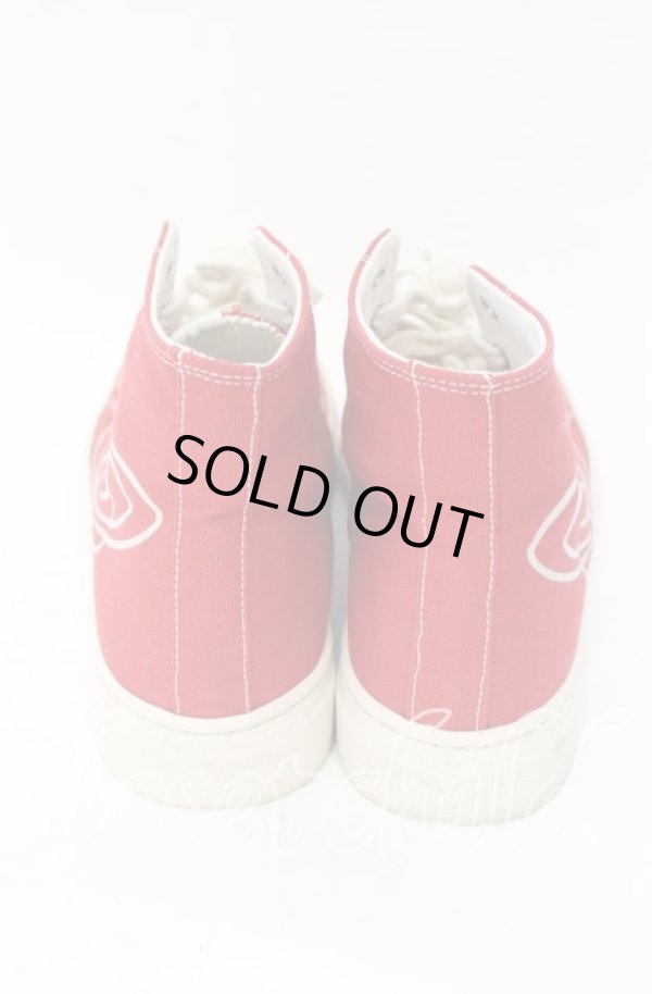 画像5: ヴィヴィアンウエストウッド 中古 / PLIMSOLL HIGH TOP CANVASスニーカー 41 レッド×アイボリー  O-25-11-16-043-sh-IG-ZH (5)