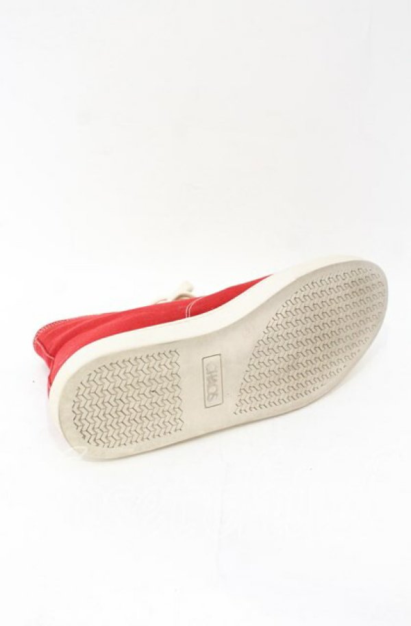 画像7: ヴィヴィアンウエストウッド 中古 / PLIMSOLL HIGH TOP CANVASスニーカー 41 レッド×アイボリー  O-25-11-16-043-sh-IG-OS (7)