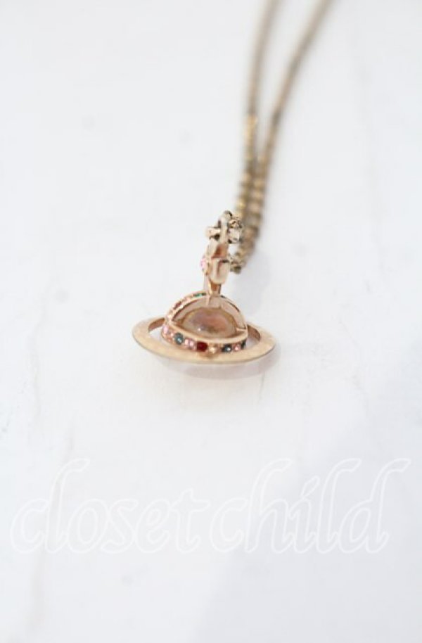 画像2: ヴィヴィアンウエストウッド 中古 / PETITE ORB NECKLACES（プチオーブネックレス）  ピンクゴールド  O-25-11-16-046-nl-YM-OS (2)