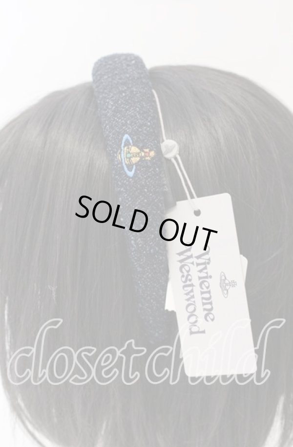画像3: ヴィヴィアンウエストウッド 中古 / スリムヘアバンドカチューシャ 00 ネイビー  O-25-11-16-049-gd-YM-OS (3)