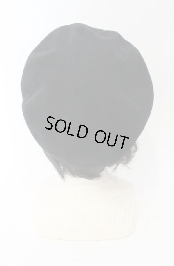 画像5: ヴィヴィアンウエストウッド 中古 / オーブ刺繍ベレー帽子 S-M ブラック  O-25-11-16-050-ha-YM-OS (5)