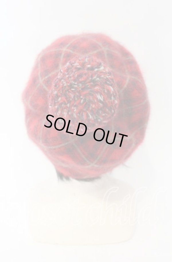 画像5: ヴィヴィアンウエストウッド 中古 / ボンボン付キアンゴラベレー帽 S-M レッド  O-25-11-16-051-ha-YM-OS (5)