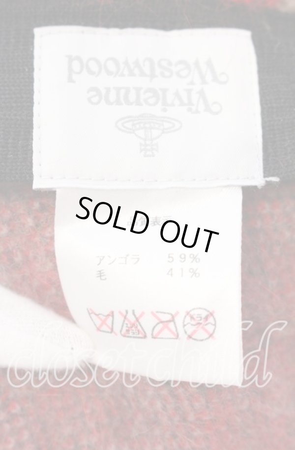 画像6: ヴィヴィアンウエストウッド 中古 / ボンボン付キアンゴラベレー帽 S-M レッド  O-25-11-16-051-ha-YM-OS (6)