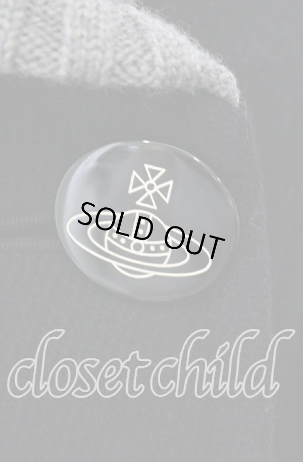 画像2: ヴィヴィアンウエストウッド 中古 / ニットカラーコート 1 ブラック  O-25-11-16-006-co-IG-ZH (2)