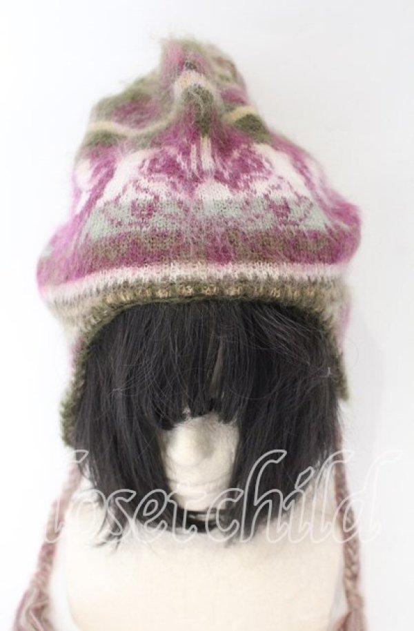 画像2: ヴィヴィアンウエストウッド 中古 / ジャガードニットワッチ  カーキ系  O-25-11-16-053-ha-YM-OS (2)