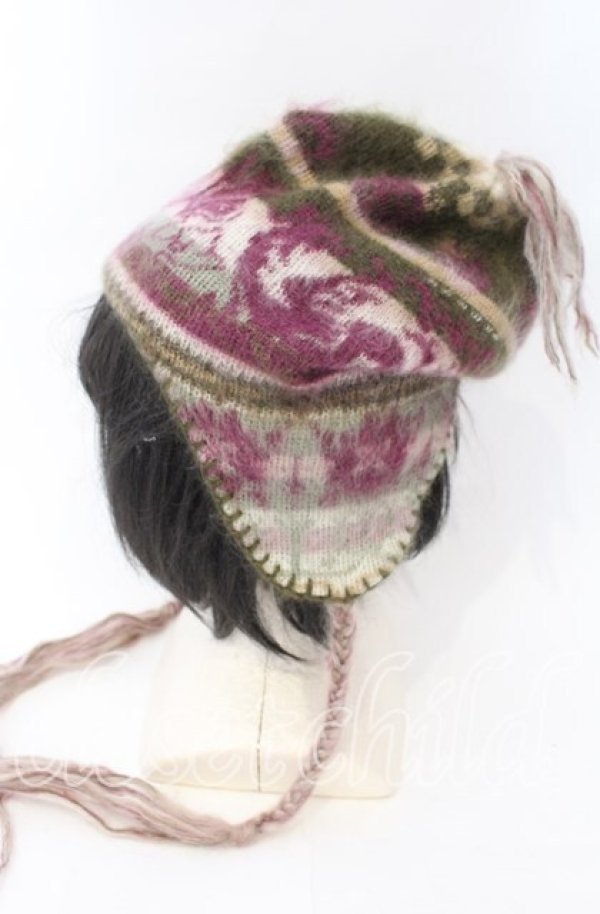 画像3: ヴィヴィアンウエストウッド 中古 / ジャガードニットワッチ  カーキ系  O-25-11-16-053-ha-YM-OS (3)