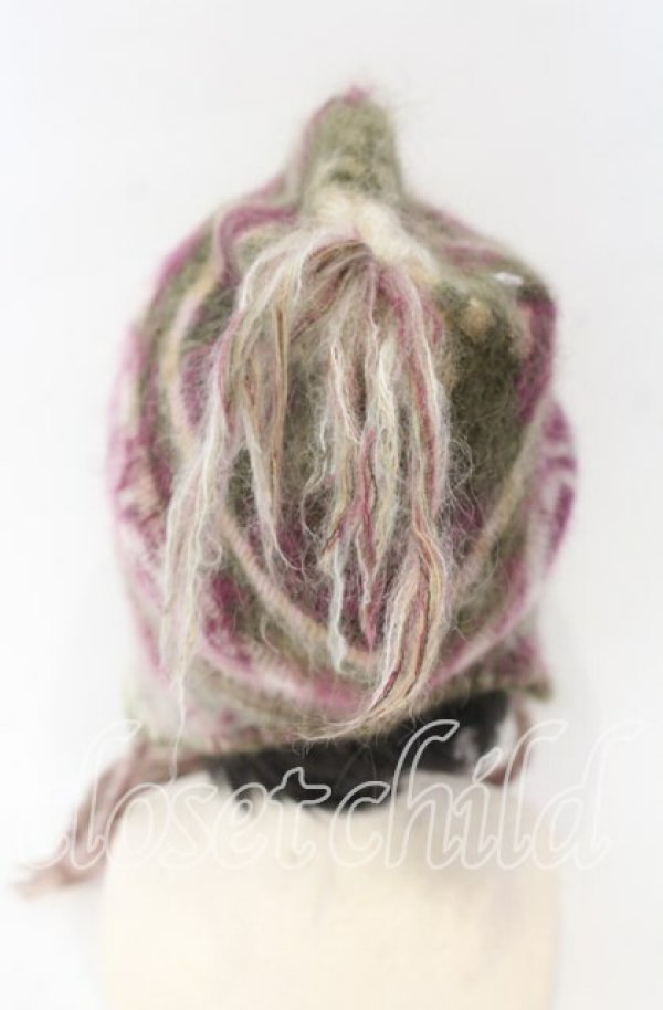 画像4: ヴィヴィアンウエストウッド 中古 / ジャガードニットワッチ  カーキ系  O-25-11-16-053-ha-YM-OS (4)