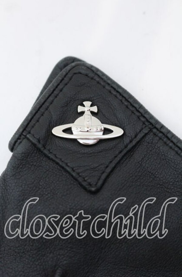 画像2: ヴィヴィアンウエストウッド 中古 / レザーグローブ  ブラック  O-25-11-16-058-wa-YM-OS (2)