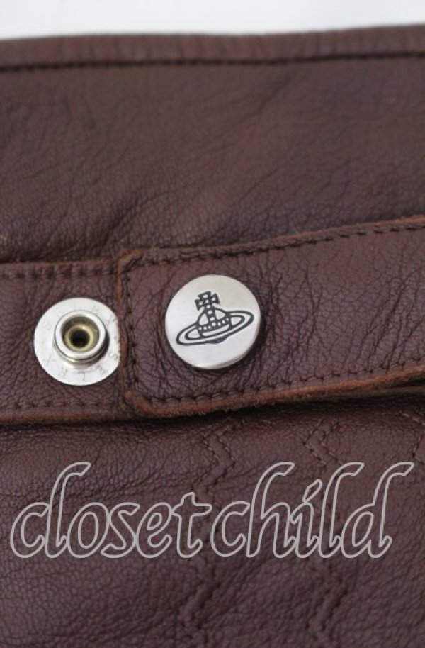 画像2: ヴィヴィアンウエストウッド 中古 / ベルトレザーグローブ  ブラウン  O-25-11-16-060-wa-YM-OS (2)