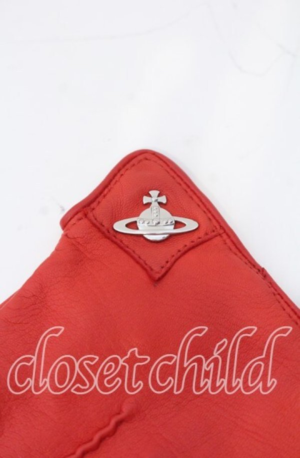 画像2: ヴィヴィアンウエストウッド 中古 / レザーグローブ  レッド  O-25-11-16-062-gd-YM-OS (2)