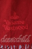画像3: ヴィヴィアンウエストウッド 中古 / ロゴ刺繍マフラー  アカ  O-25-11-16-064-gd-IG-OS (3)