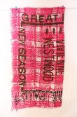 画像2: ヴィヴィアンウエストウッド 中古 / ハンドドローチェックストール  ピンク  O-25-11-16-065-gd-IG-OS (2)