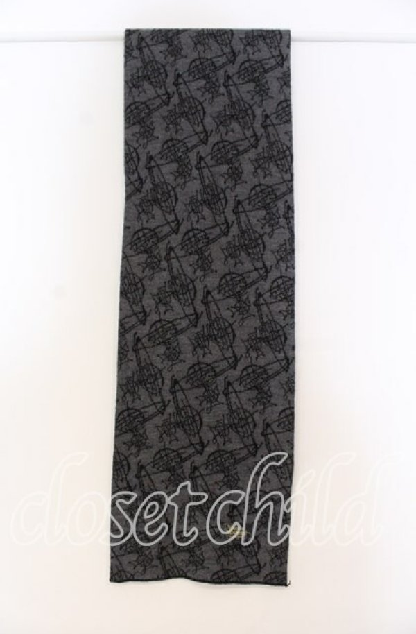 画像2: ヴィヴィアンウエストウッド 中古 / グラフィティオーブマフラー  グレー  O-25-11-16-066-gd-YM-OS (2)