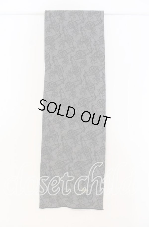 画像2: ヴィヴィアンウエストウッド 中古 / グラフィティオーブマフラー  グレー  O-25-11-16-066-gd-YM-OS (2)