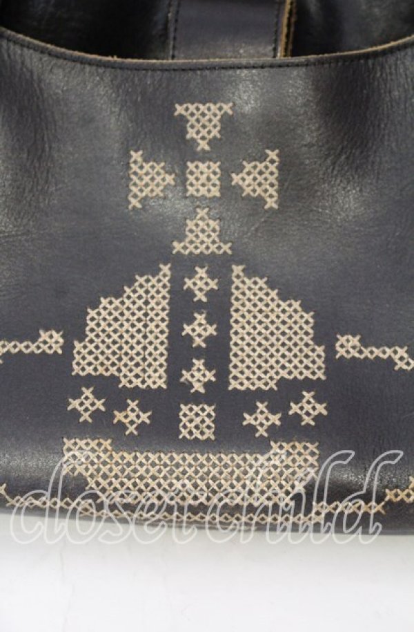 画像2: ヴィヴィアンウエストウッド 中古 / CROSS ORBバッグ  ブラック  O-25-11-16-070-ba-YM-OS (2)