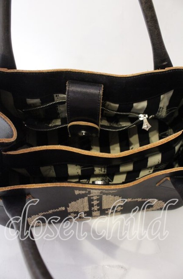 画像5: ヴィヴィアンウエストウッド 中古 / CROSS ORBバッグ  ブラック  O-25-11-16-070-ba-YM-OS (5)