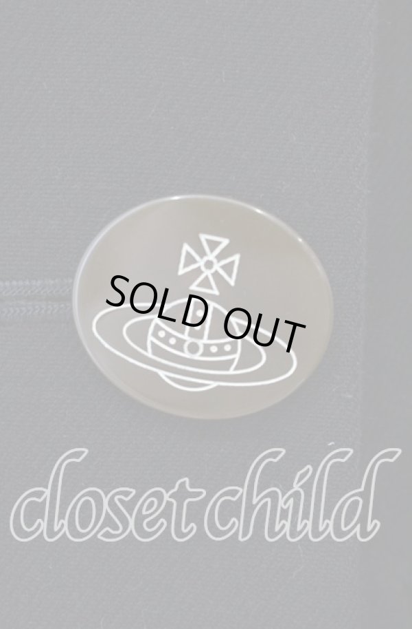 画像2: ヴィヴィアンウエストウッド 中古 / カウスウェードパッチワークダブルコート 3 ブラック  O-25-11-16-007-co-YM-OS (2)