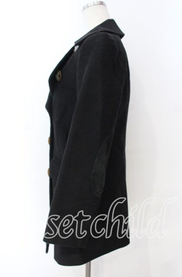 画像3: ヴィヴィアンウエストウッド 中古 / カウスウェードパッチワークダブルコート 3 ブラック  O-25-11-16-007-co-YM-OS (3)