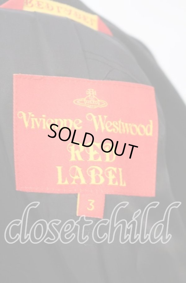 画像6: ヴィヴィアンウエストウッド 中古 / カウスウェードパッチワークダブルコート 3 ブラック  O-25-11-16-007-co-YM-OS (6)