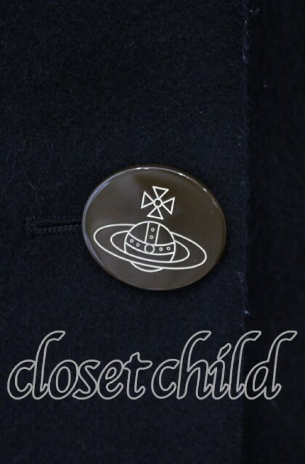 画像2: ヴィヴィアンウエストウッド 中古 / ラブ襟コート 2 ブラック  O-25-11-16-008-co-YM-OS (2)