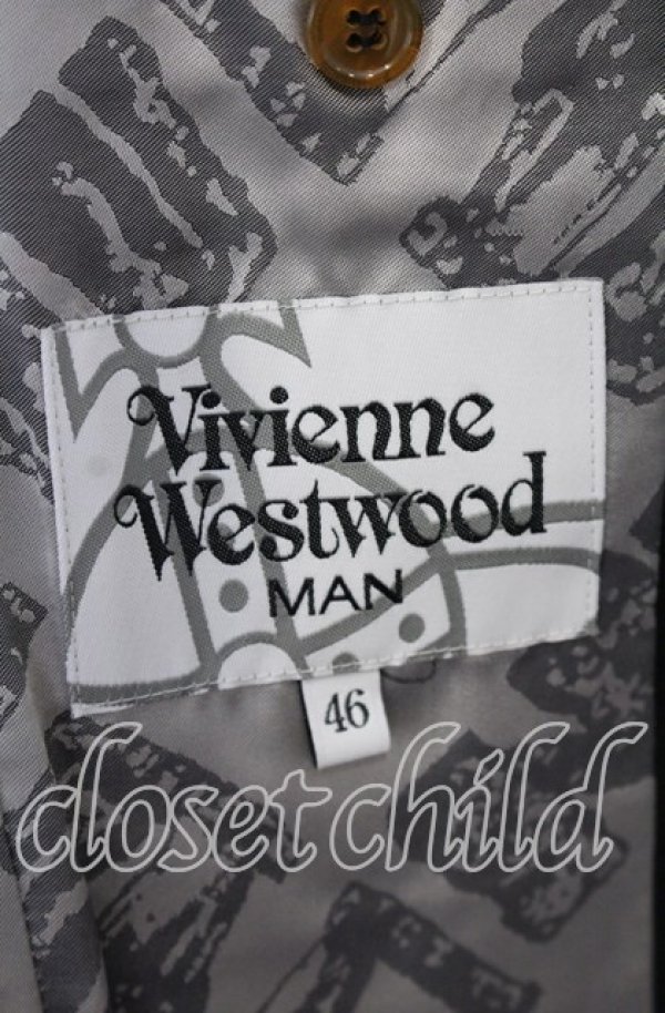 画像5: ヴィヴィアンウエストウッド MAN 中古 / シャドーチェック2Bスーツ 46 ブラック  O-25-11-16-001-su-YM-OS (5)