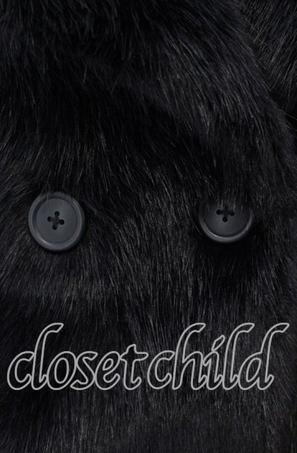 画像2: ヴィヴィアンウエストウッド 中古 / エコファーラブコート 00 ブラック  O-25-11-16-009-co-YM-OS (2)