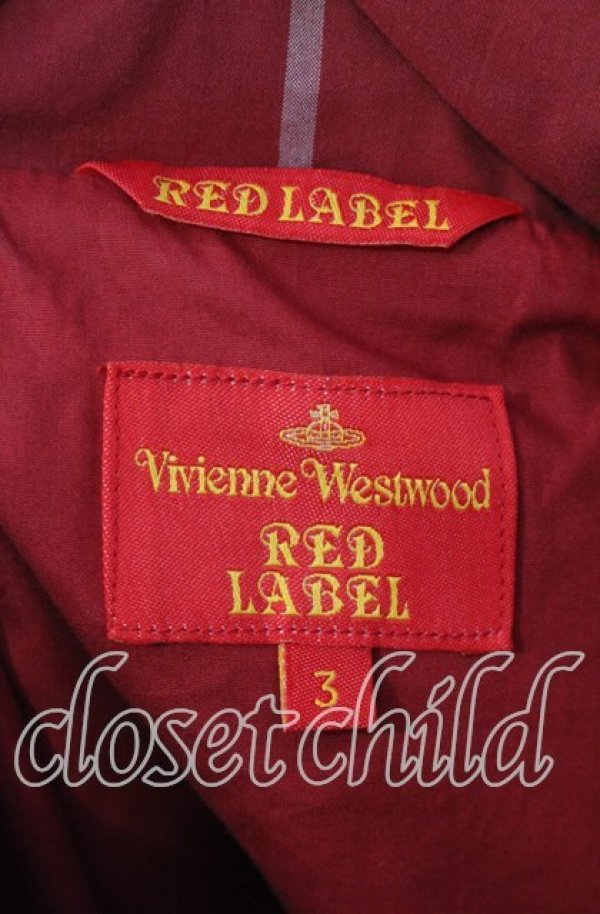 画像5: ヴィヴィアンウエストウッド 中古 / 格子チェックダウンジャケット 3 レッド  O-25-11-16-010-bl-YM-OS (5)