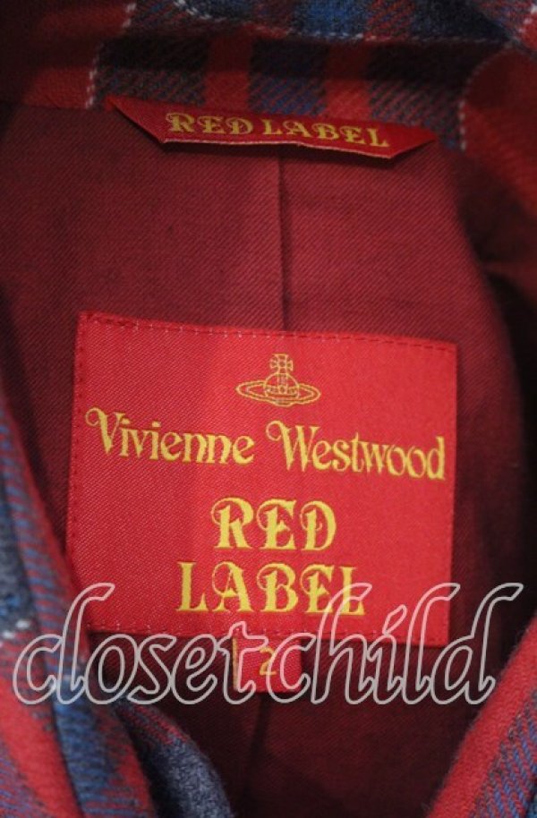 画像5: ヴィヴィアンウエストウッド 中古 / タータンチェックダブルショートコート 2 レッド  O-25-11-16-011-co-YM-OS (5)