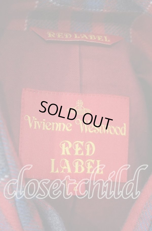 画像5: ヴィヴィアンウエストウッド 中古 / タータンチェックダブルショートコート 2 レッド  O-25-11-16-011-co-YM-ZH (5)