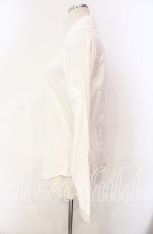 画像4: ヴィヴィアンウエストウッド 中古 / ガーゼプリーツ襟コットンブラウス 2 ホワイト  O-25-11-16-012-bl-YM-OS (4)